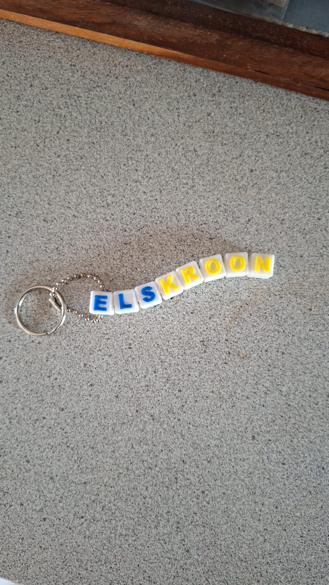 Personal letter blocks with keyring